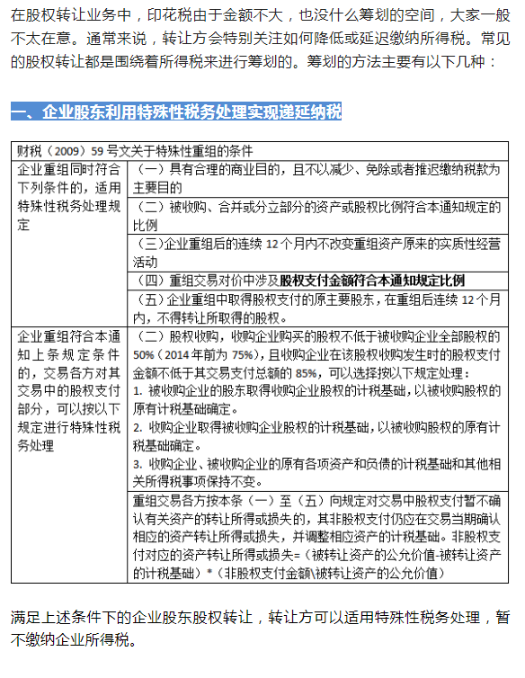 「股权转让税收筹划」财务会计须知:股权转让常见的八种税务筹划方法,收藏 第1张 「股权转让税收筹划」财务会计须知:股权转让常见的八种税务筹划方法,收藏 第1张
