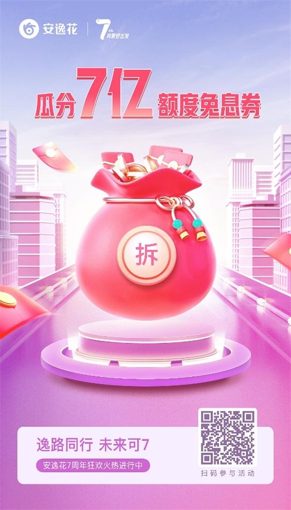 (安逸花额度多久升一次)安逸花上线7周年,狂撒7亿额度免息券,邀请用户最高可抽7777元现金红包  第2张 (安逸花额度多久升一次)安逸花上线7周年,狂撒7亿额度免息券,邀请用户最高可抽7777元现金红包  第2张