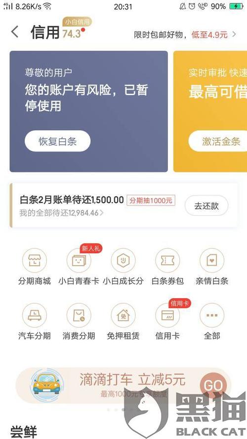 白条额度多少(白条额度不够怎么分期买手机)  第1张