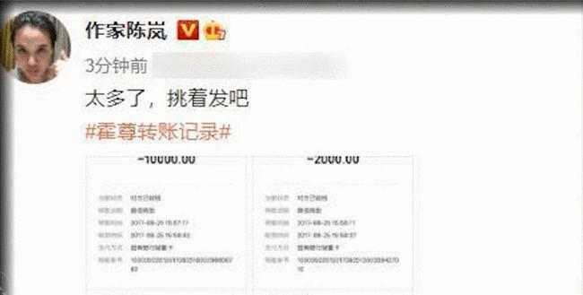 霍尊转账记录(霍尊转账记录l) 第1张 霍尊转账记录(霍尊转账记录l) 第1张