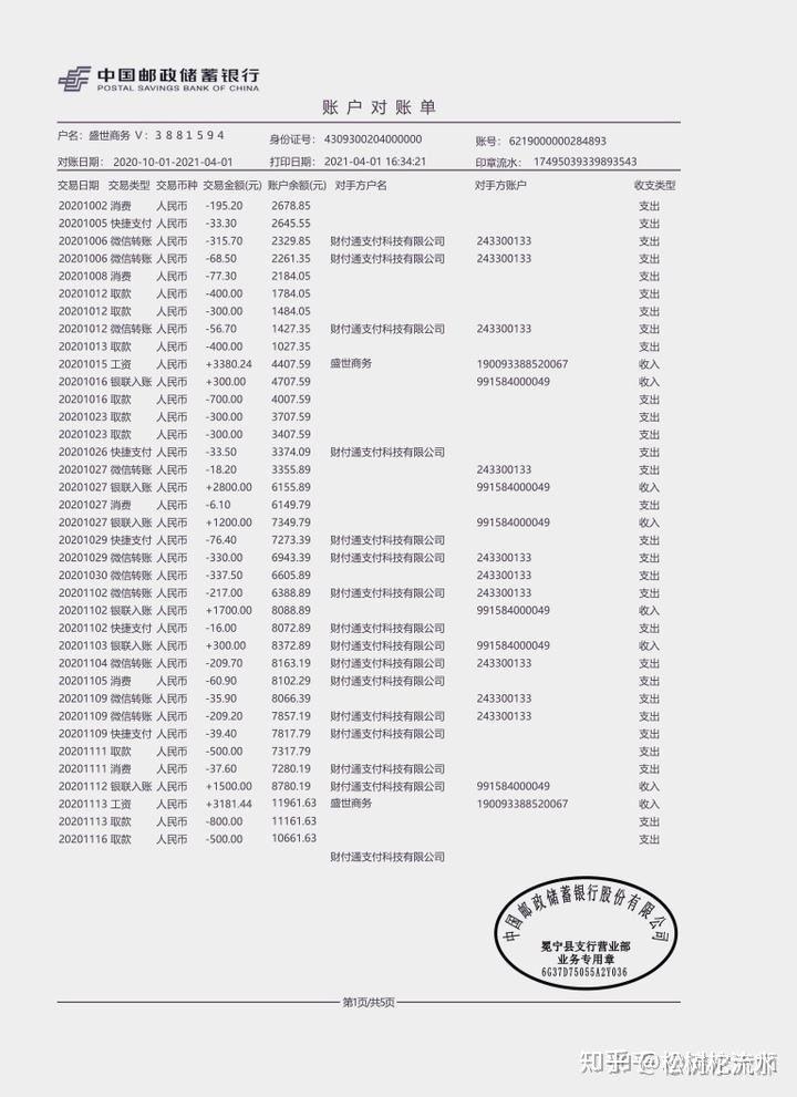 为什么有的公司入职需要提供银行流水跟工资流水?(工资流水单) 第3张 为什么有的公司入职需要提供银行流水跟工资流水?(工资流水单) 第3张