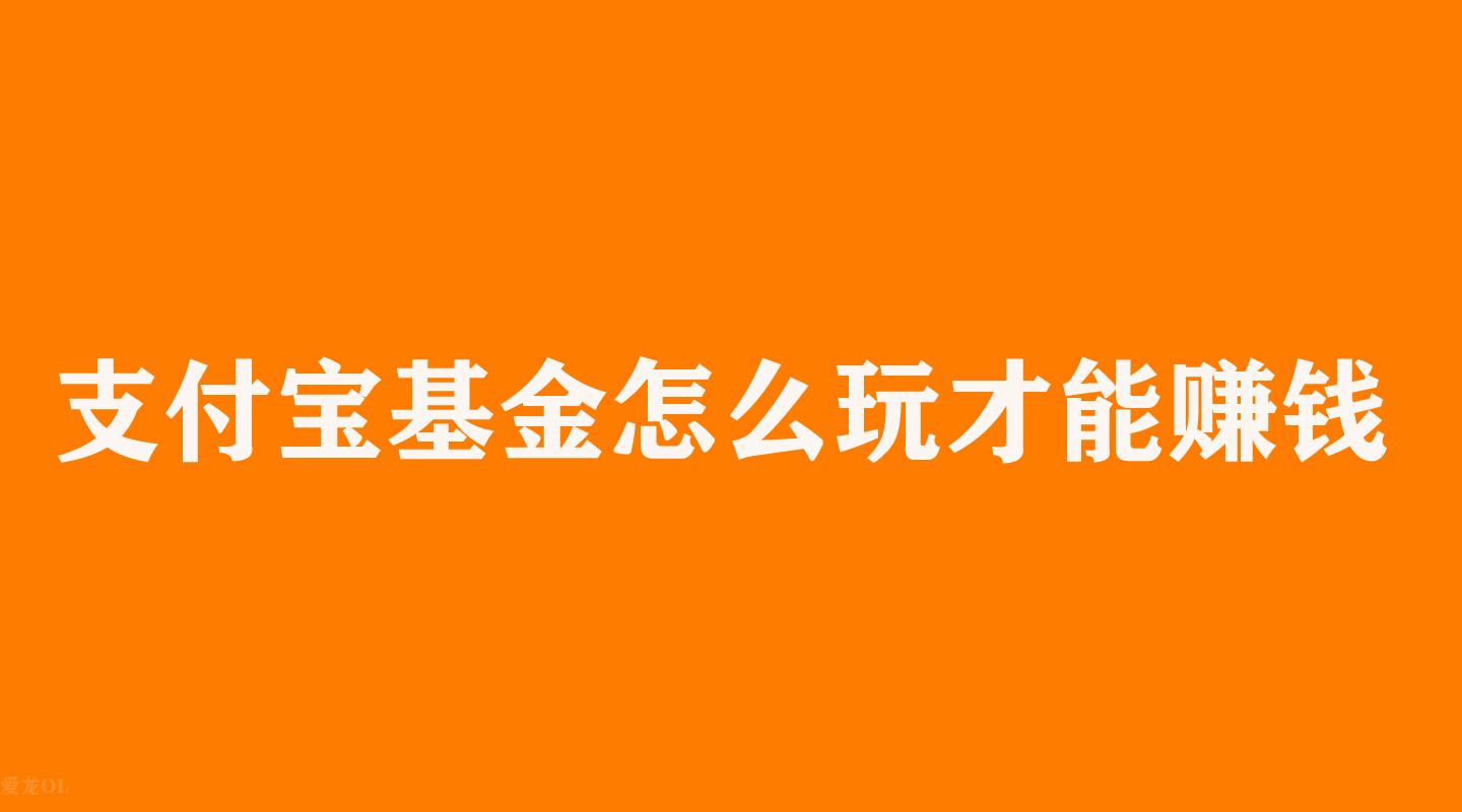 (支付宝基金怎么玩)支付宝基金怎么玩才能赚钱新手入门 第1张 (支付宝基金怎么玩)支付宝基金怎么玩才能赚钱新手入门 第1张