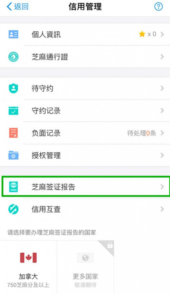 (芝麻信用是干嘛的)支付宝悄悄推出的芝麻签证报告，是个用750+信用分充当财力证明的新技能  第3张