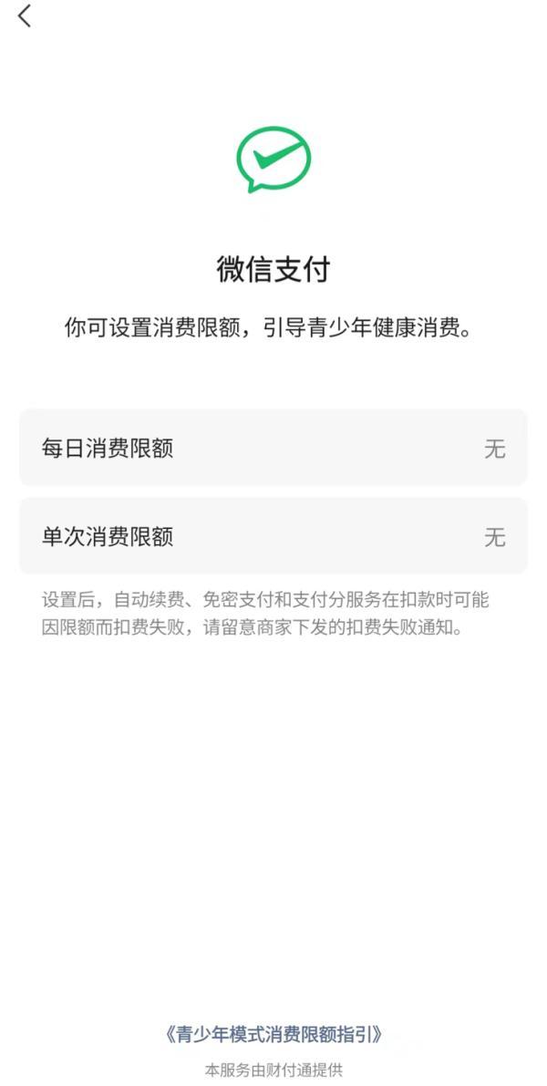 微信零钱支付限额,微信又添新功能!青少年模式支付限额上线 第2张 微信零钱支付限额,微信又添新功能!青少年模式支付限额上线 第2张