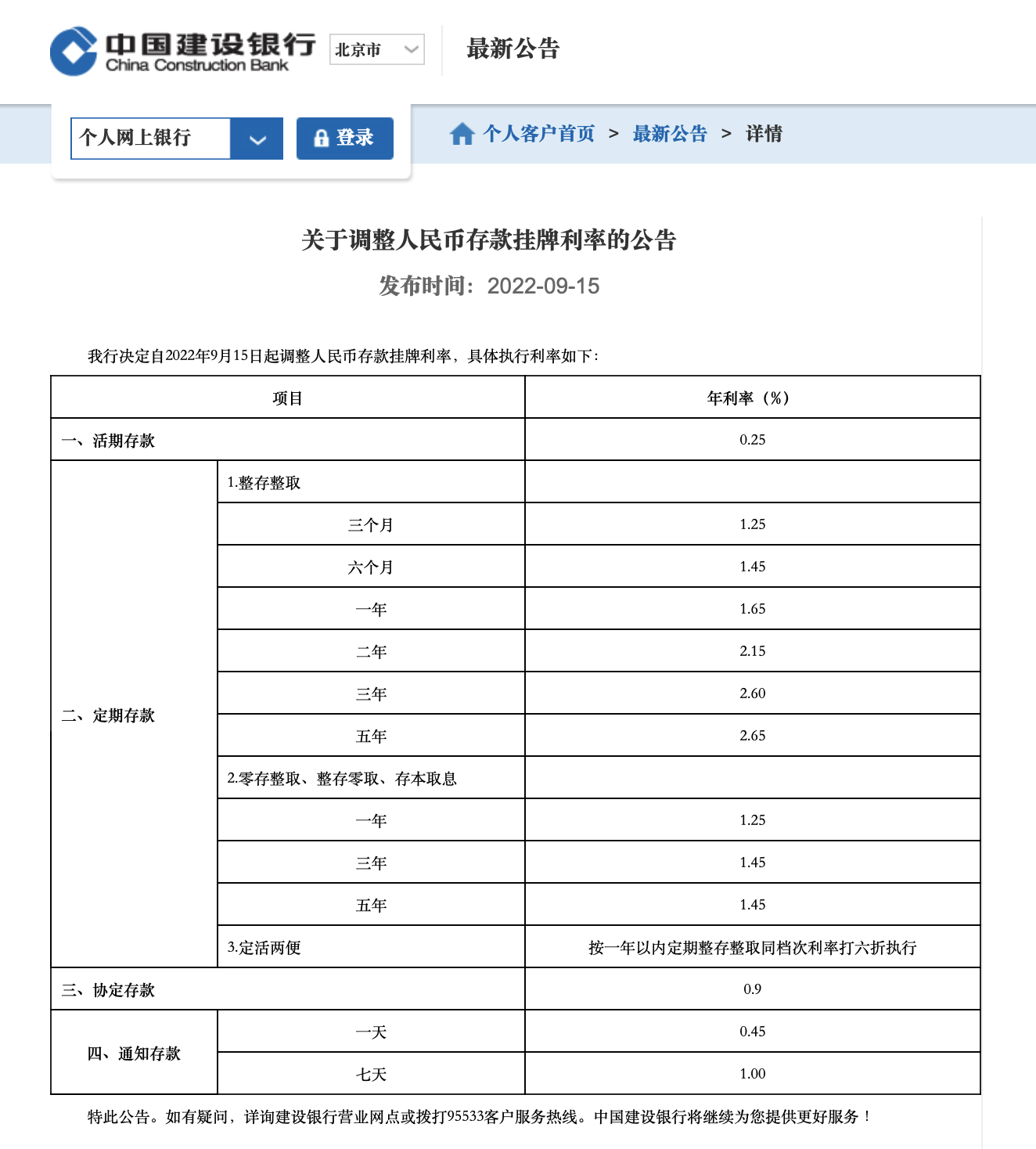 (工商银行定期存款利率)多家国有大行发布公告 今日起下调部分定期存款利率  第4张