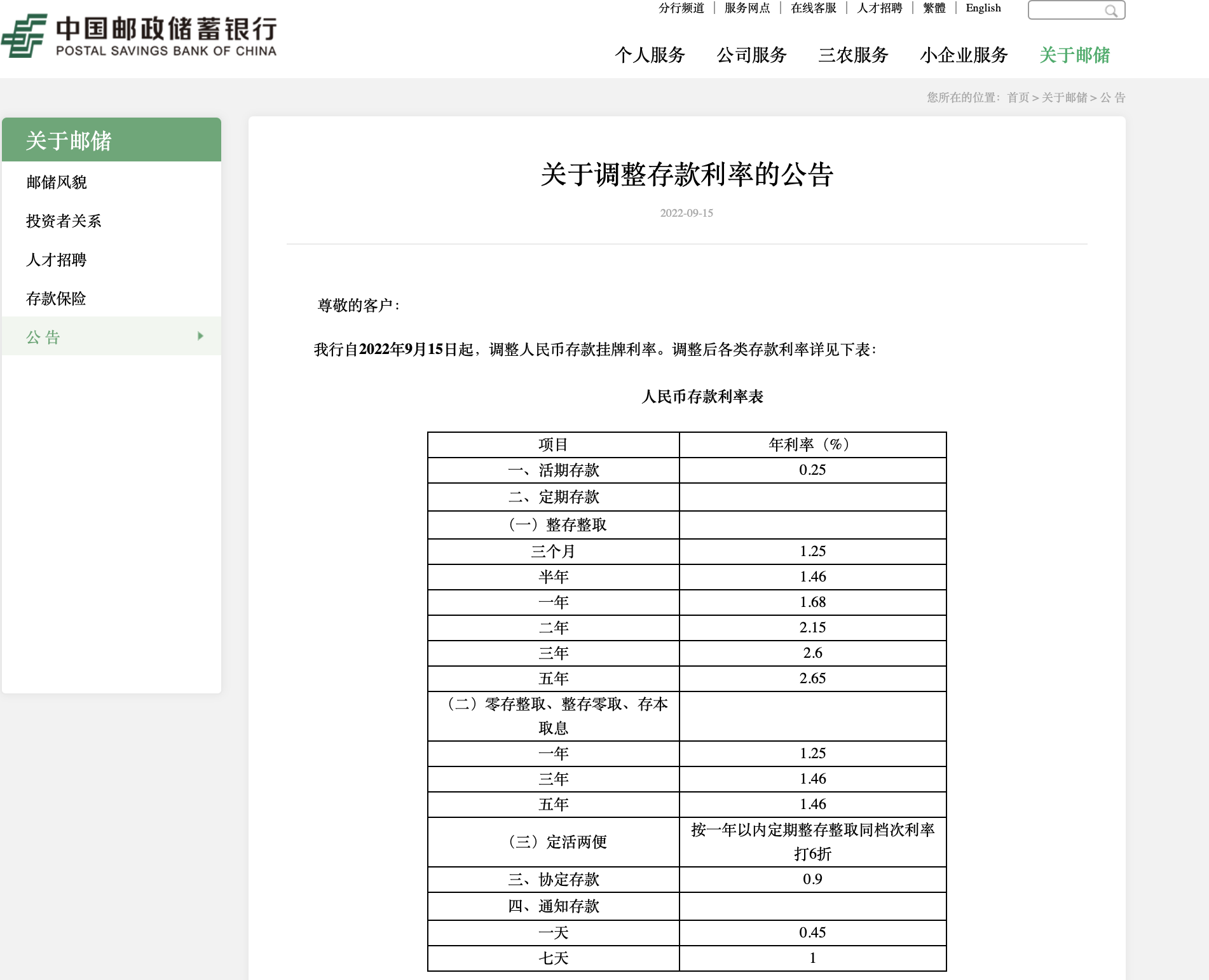 (工商银行定期存款利率)多家国有大行发布公告 今日起下调部分定期存款利率  第5张