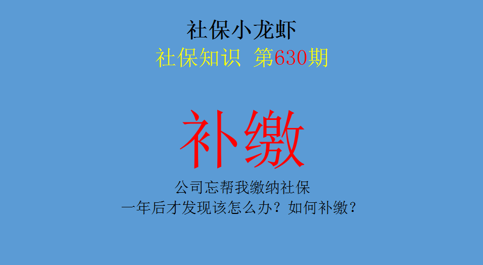 (公司未及时缴纳社保)公司忘帮我缴纳社保,一年后才发现该怎么办?如何补缴? 第1张 (公司未及时缴纳社保)公司忘帮我缴纳社保,一年后才发现该怎么办?如何补缴? 第1张