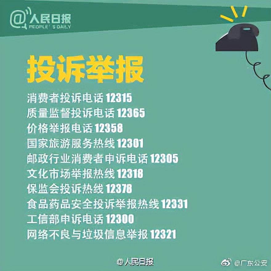 (消费者投诉电话24小时热线)消费必备!66个实用投诉电话  第1张