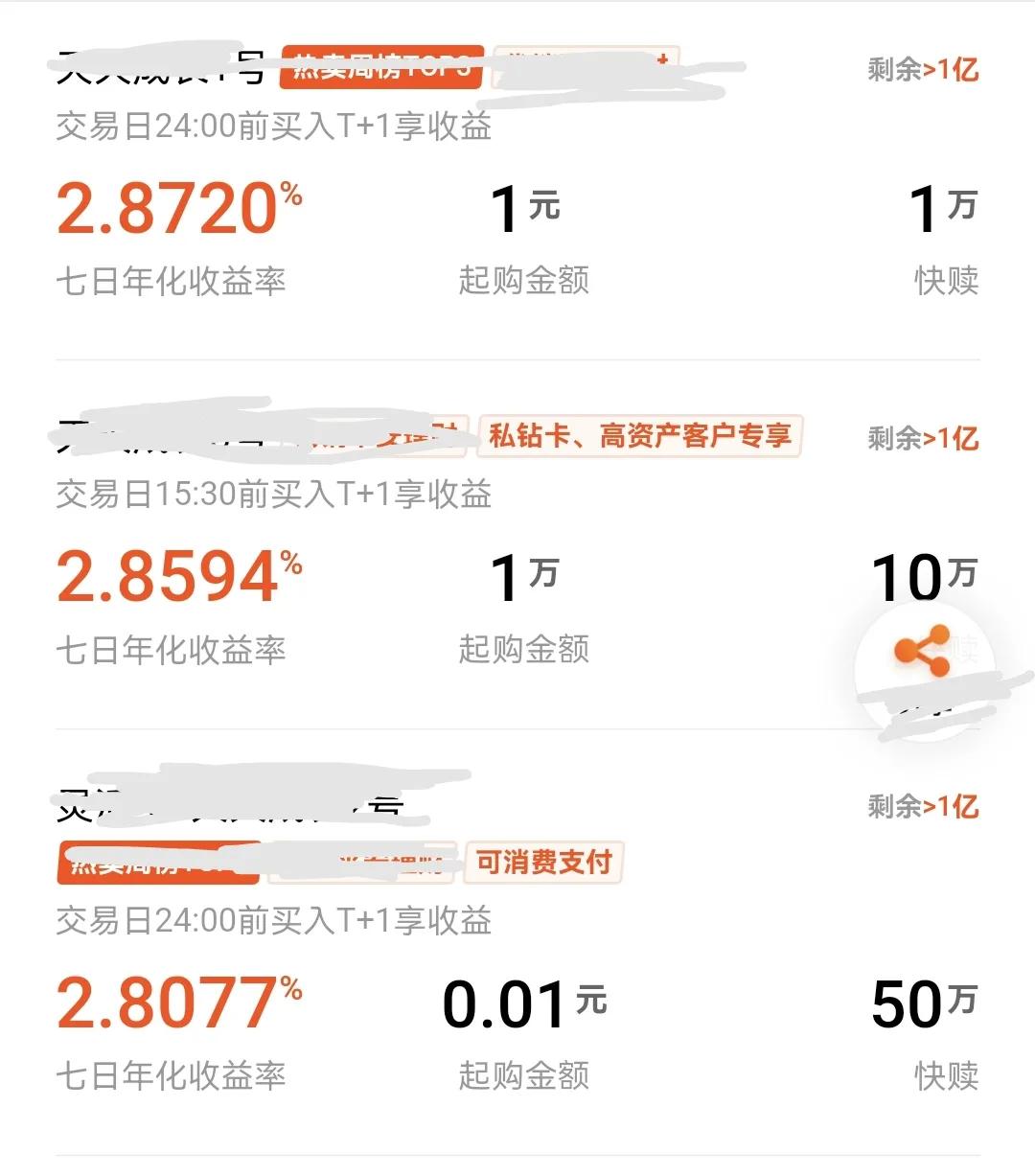 (支付宝余额宝利息)天弘余额宝资金过亿只剩一个独苗，他的2.2亿一天能有多少利息?  第5张